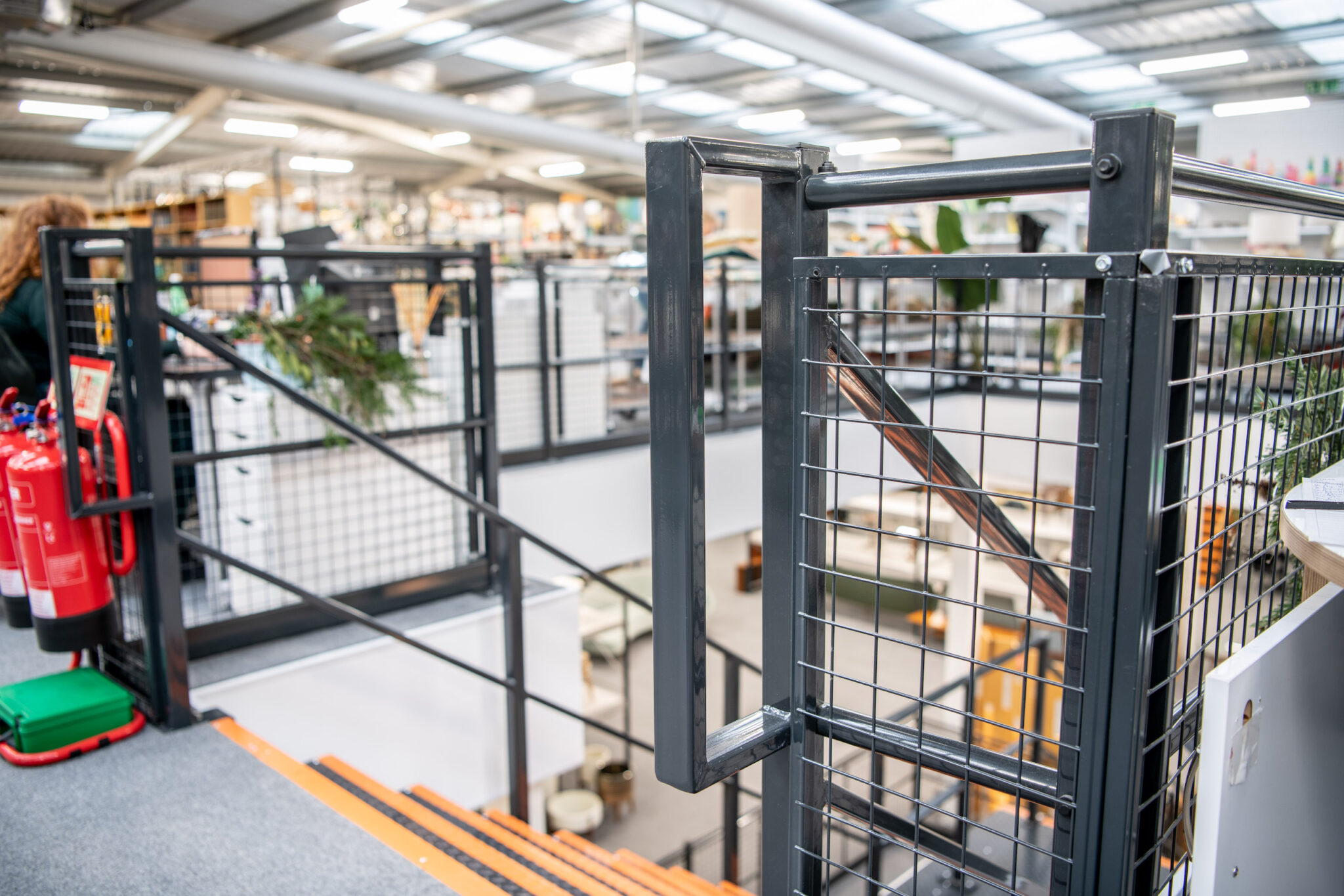 mezzanine floor in retail showroom