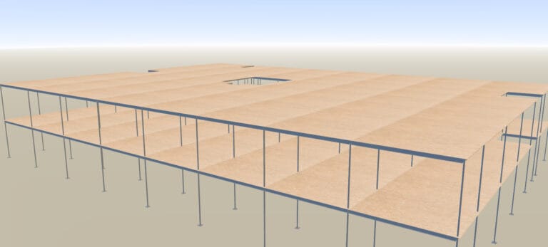 diagram of multi-level mezzanine floor