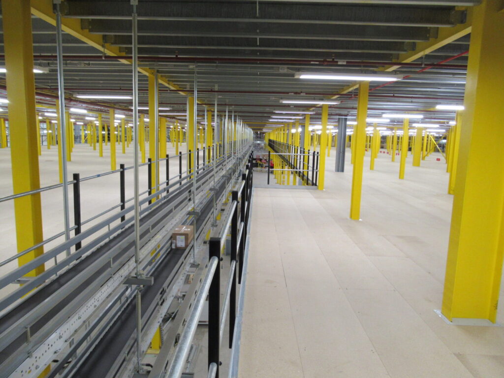 conveyor system on mezzanine