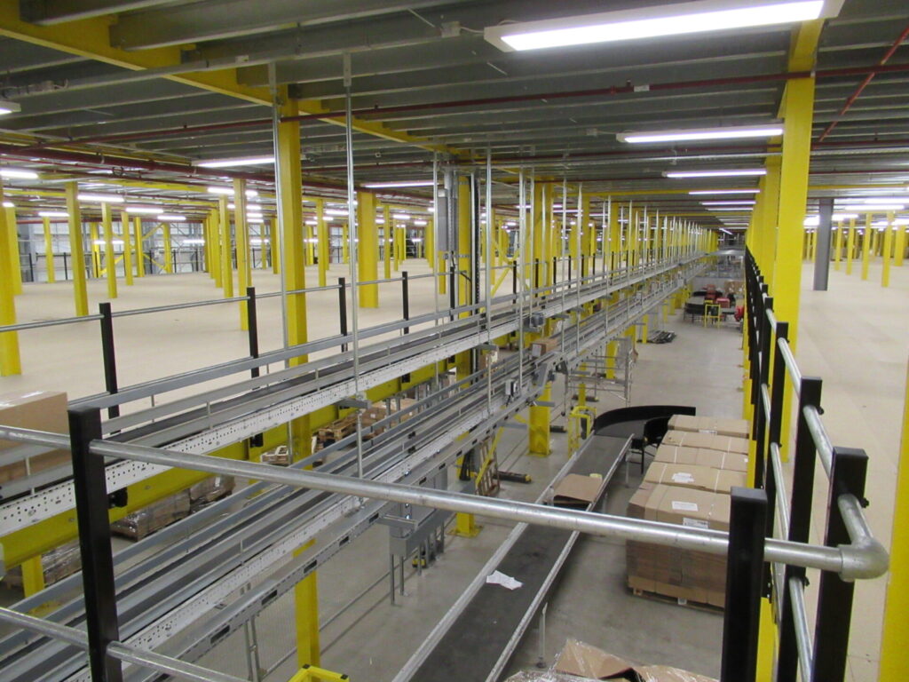 conveyor system on mezzanine