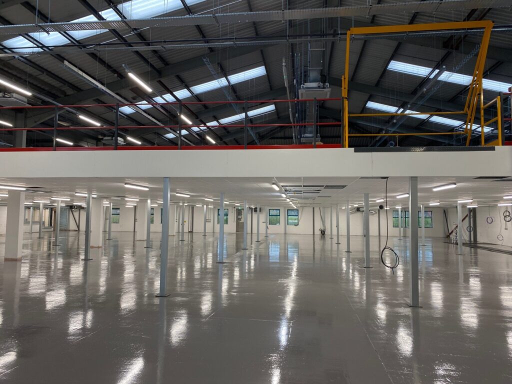 mezzanine floor with pallet gate